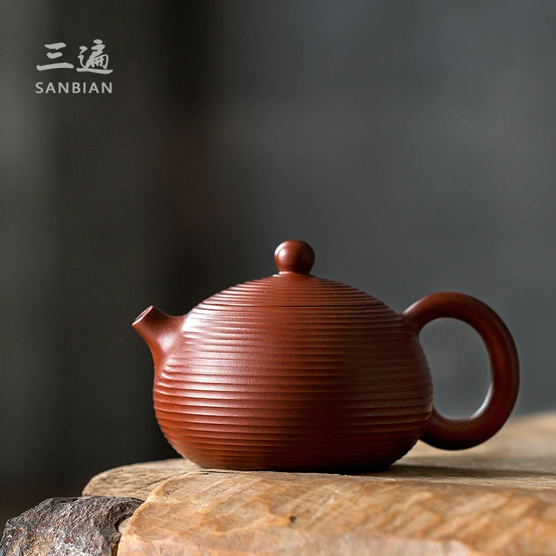 ★★Yixing Purple Clay Pot Set Size Capacity Card Cover Xi Shi Pot Single Teapot Handmade Dahongpao Tea Household Teapot Sets