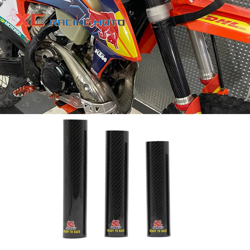 

Motorcycle Fork Wraps Carbon Fiber Protectors for KAWASAKI 125 150 250 350 400 450 KX KLX D-TRACKER KXF KLXR KLWR Pit Dirt Bike