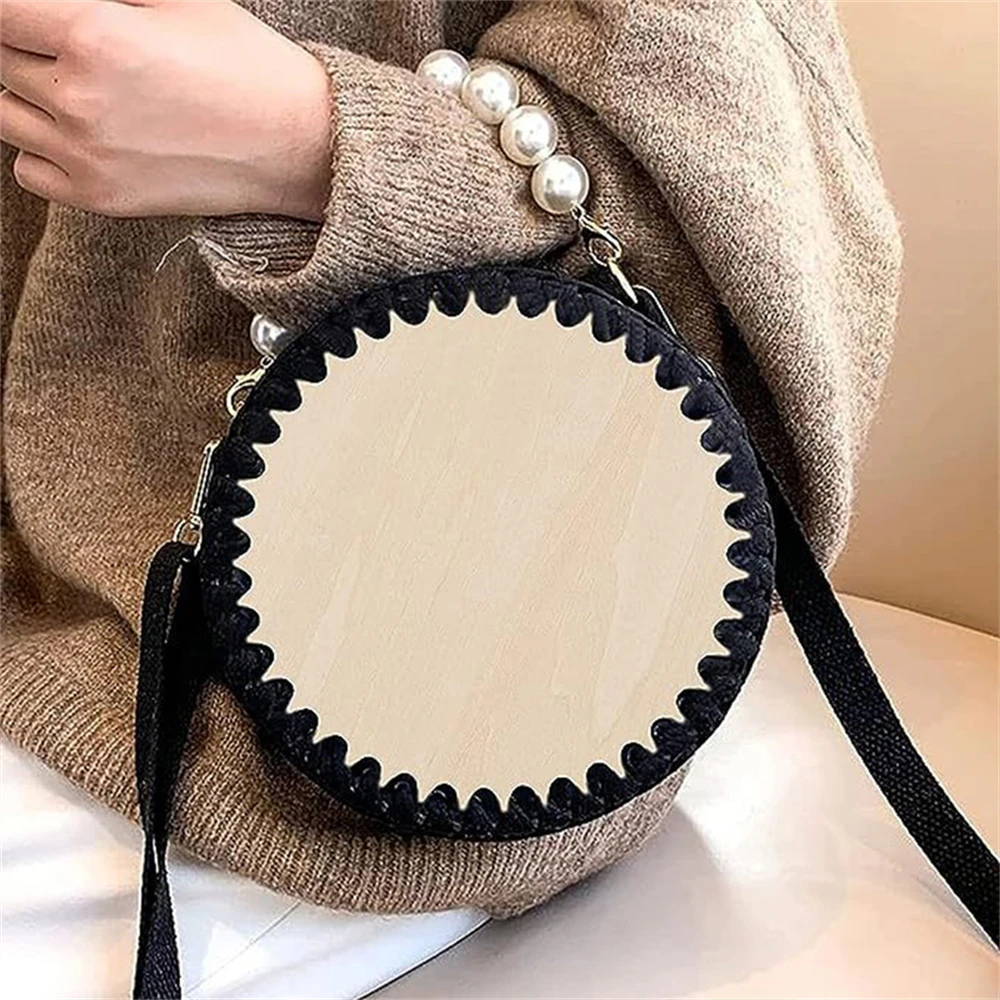 1PC 10/15/30cm Wooden Bag Base DIY Creative Handmade Round Wooden Bottom Crochet Basket Weaving Knitted Wooden Bottom Bag Board