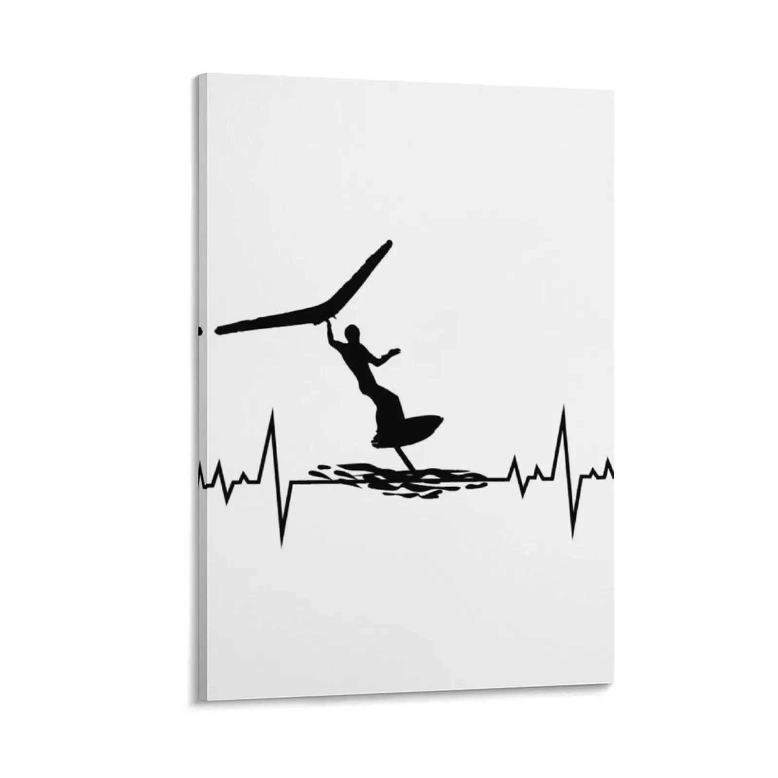 

Wing Foiling Surfing Heartbeat Funny Canvas Painting Decoration pictures room wall bedroom decor modern home decoration