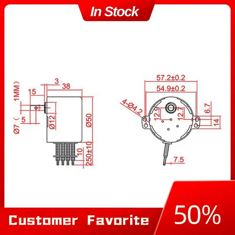 

AT03 Top 2 Pcs Permanent Magnet Synchronous Motor:1 Pcs 50Ktyz Ac220v 10W 0.5A 2.5R/ Min Ac Gear Reduction Motor Cw / Ccw & 1 Pc