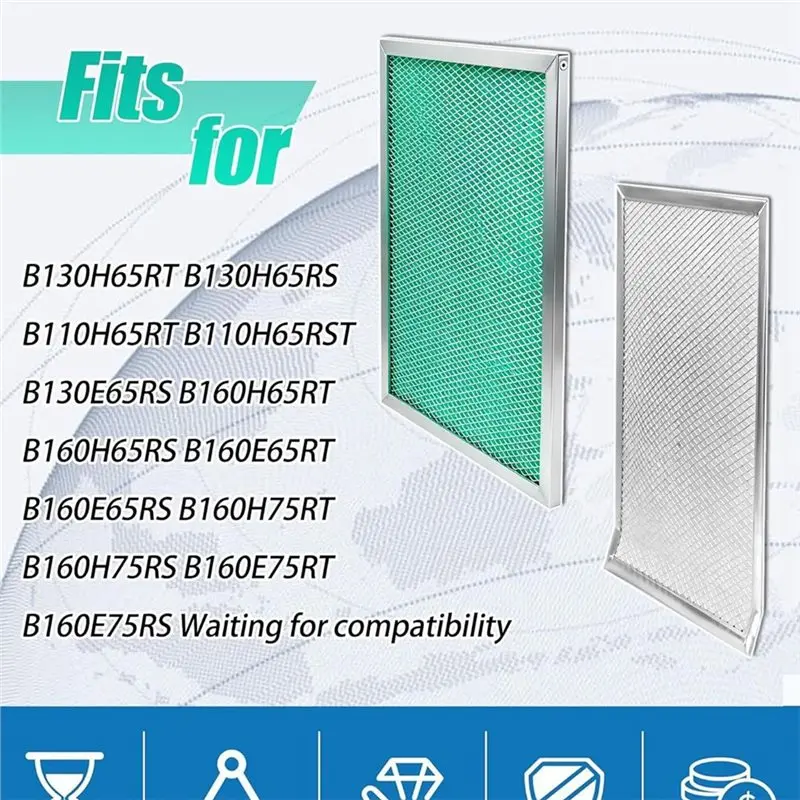 Replacement Aluminum Mesh Vent Filter Kit(2PCS) For SV66133 HRV Air Exchanger Washable Air Filters-A91R