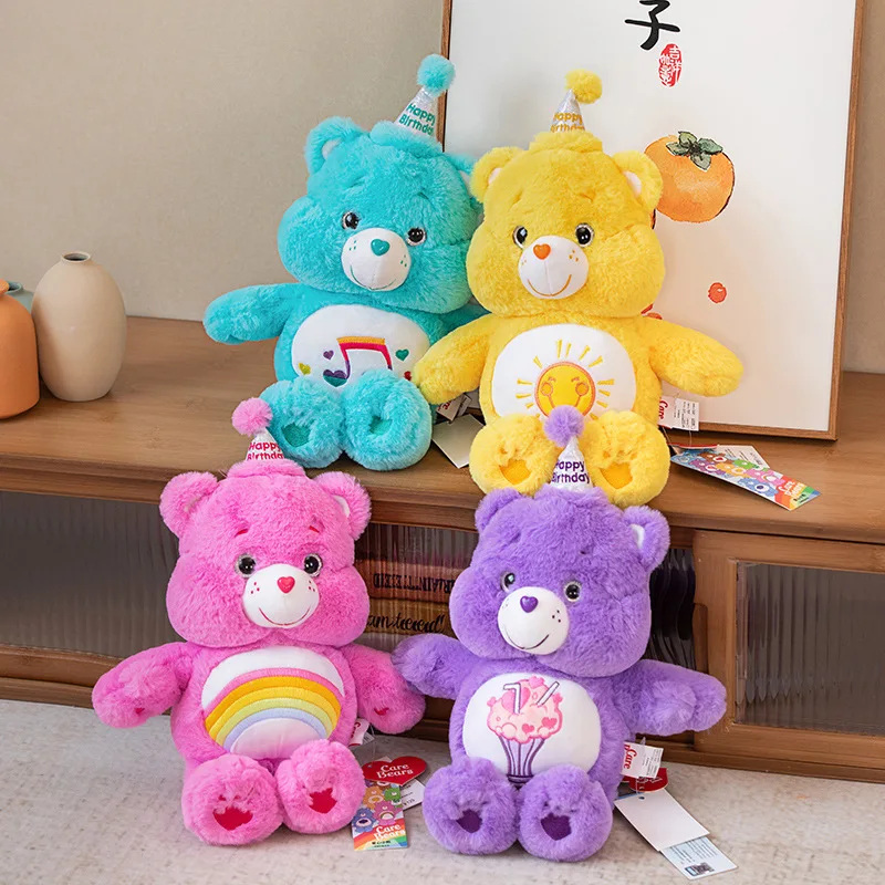 Care Bears Cute Rainbow Birthday Bear Plush Toys Lovely Cartoon Bear Soft Stuffed Dolls Homdecor Sleeping Plush Pillows