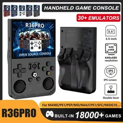 R36PRO Retro Handheld Game Console Linux System 3.5 Inch IPS Screen Portable Pocket Video Player Dual Joystick 64GB 128GB Games