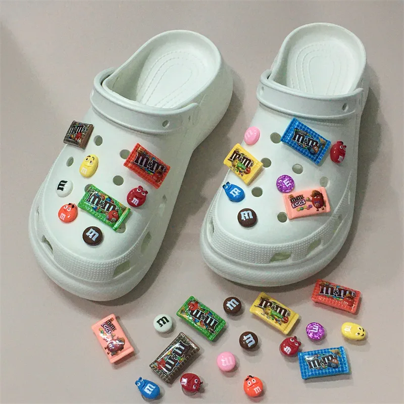 

Fashionable Versatile Hole Shoe Charms Accessories Shoe Buckle Simulated Chocolate Bean CandyShoes Flower DIY Shoes Decorations