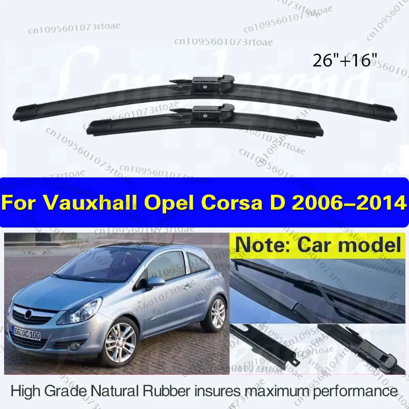 

Car Wiper Blade For Vauxhall Opel Corsa D 2006-2014 Windshield Rubber Refill Front Window Rain Brush 26"16" LHD Auto Accessories