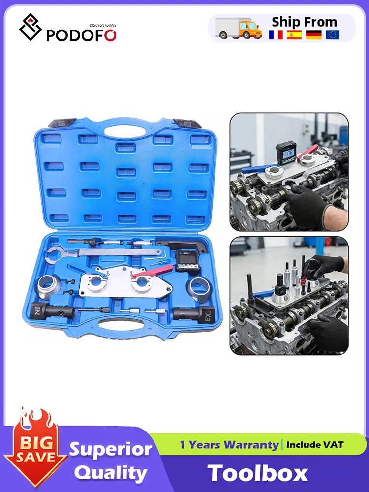 Podofo Motor Timing Tool Kit met opbergdoos voor VW Audi Skoda 1.5L TSi Benzine Motor Auto Reparatiegereedschap - afbeelding 2