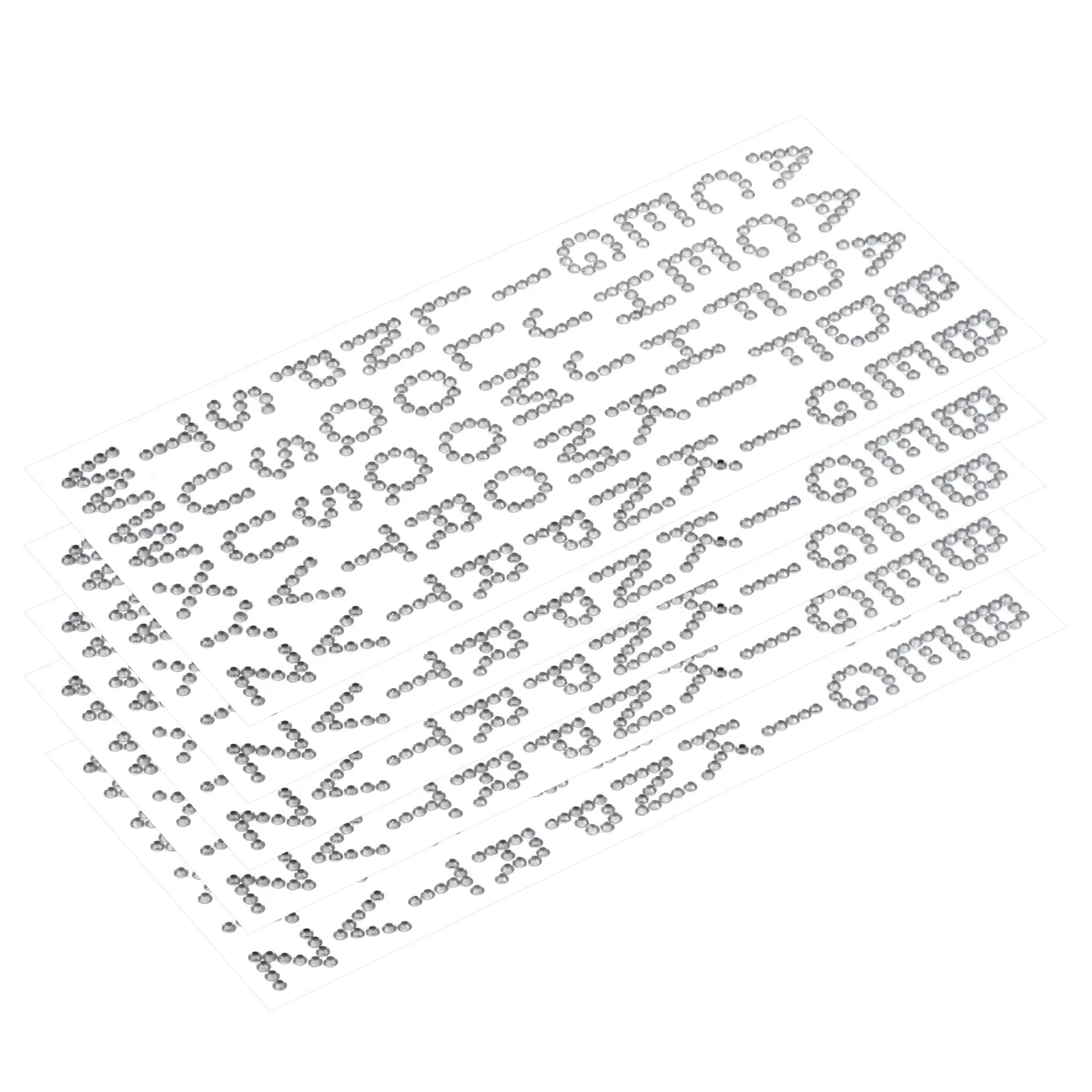 

5 Sheets Diamond Alphabet Stickers Acrylic Rhinestone Self-Adhesive Letters Decorative DIY Supplies Decal for Bags Wallets