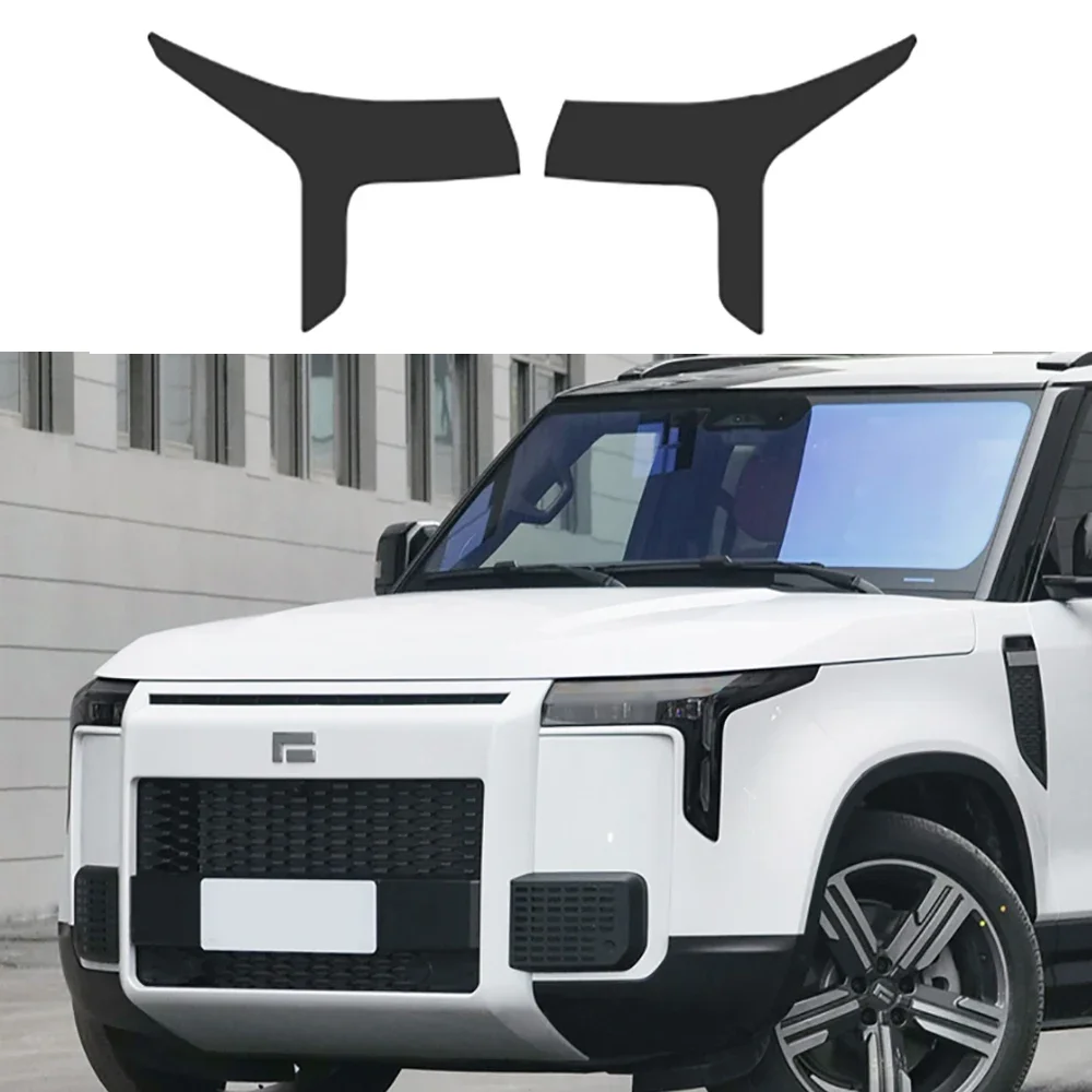 For BAIC JISHI Rox 01 Polestone 01 TPU Light Control Color Change Headlight Color Protective Film Smoked Black Headlight Film