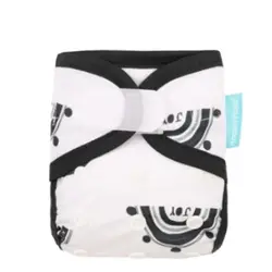 HappyFlute One Piece Cartoon Print Waterproof Pul Fabric Washable &Reusable Baby Cover Adjustable Newborn Cloth Diaper
