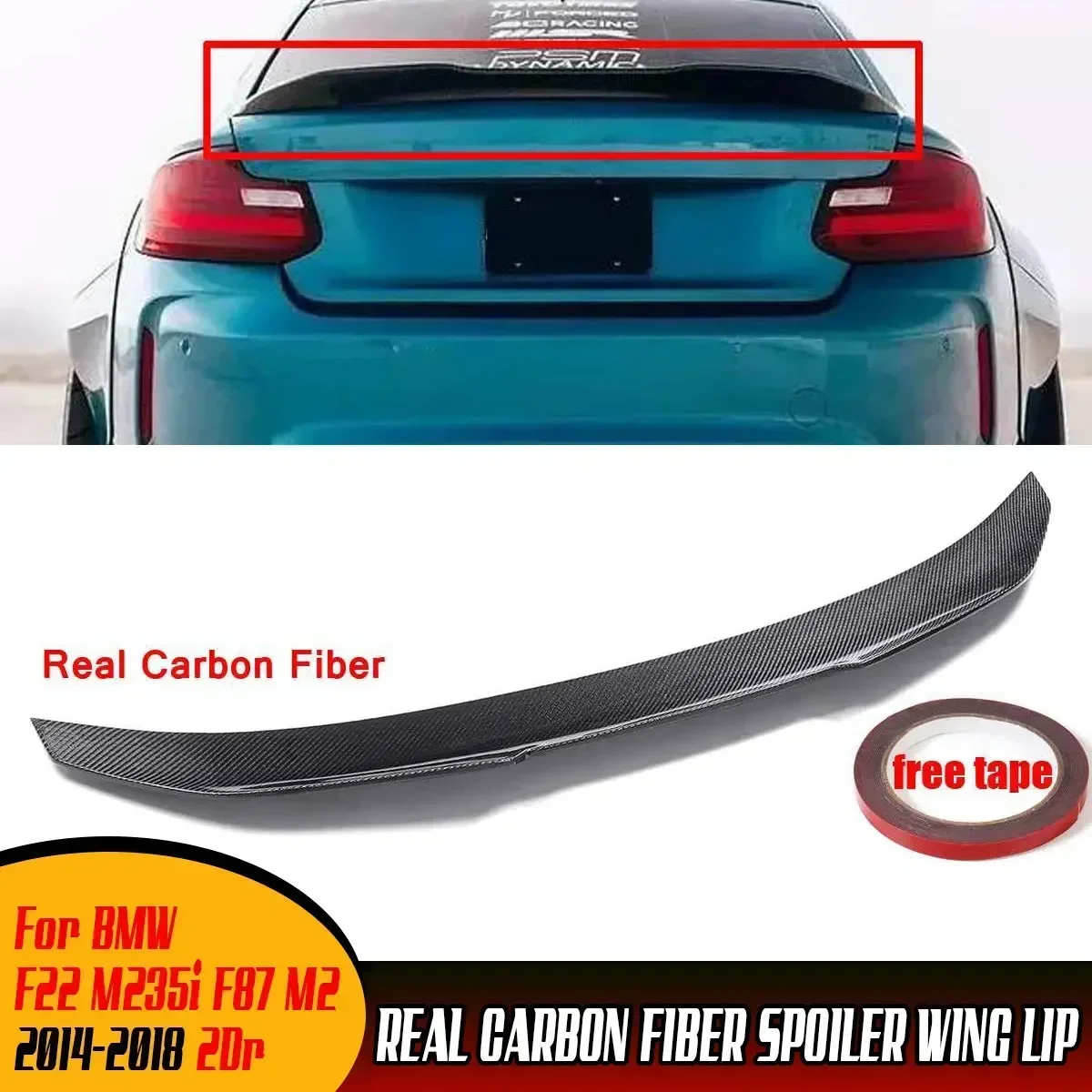 G22 M4 PSM Style Car Rear Spoiler Wing Lip For BMW 4 Series G22 430i G82 M4 2021-2022 Car Rear Trunk Spoiler Lip Boot Body Kit