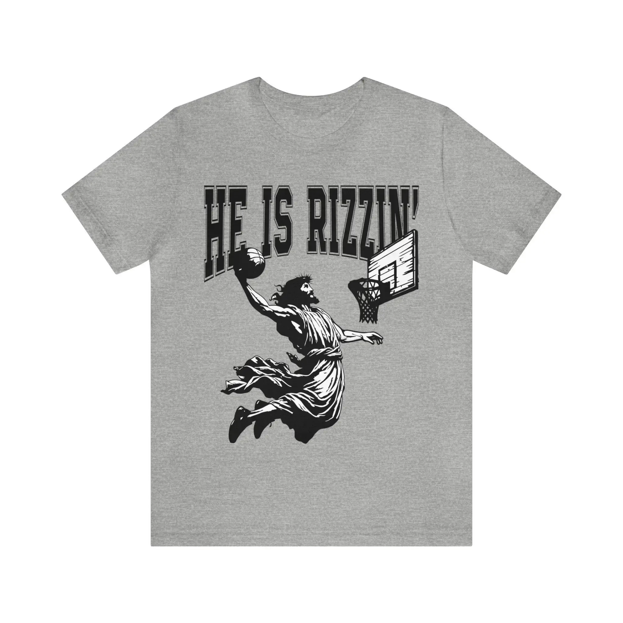 He Is Rizzin Vintage 90s T Shirt Jesus Playing Basketball Funny Humor Easter Christian