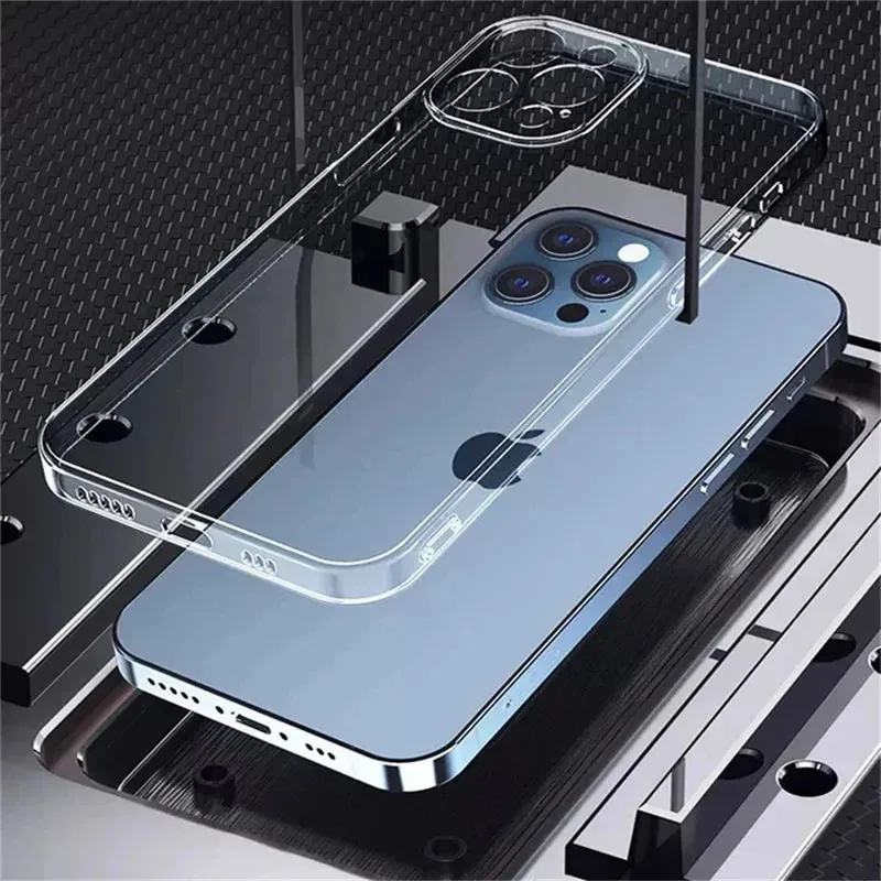 Ultra Thin Clear Silicone Case for iPhone 16 15 14 13 12 11 Pro Max Mini X XR XS Max 7 8 Plus SE Soft Transparent Back Cover image 6