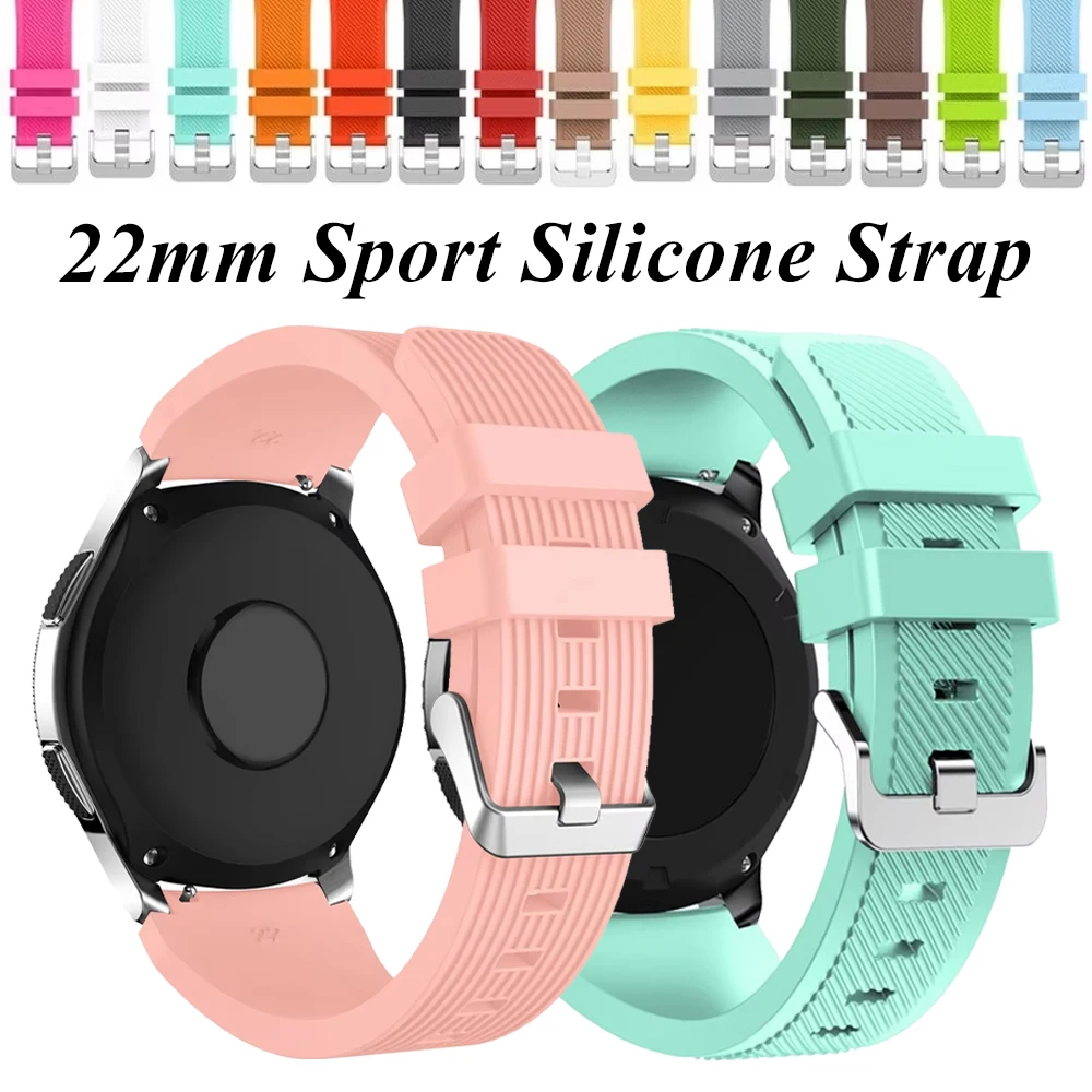 22mm Sport Silicone Strap For Amazfit Balance 3 2/Active Max/GTR 4 Interchangeable Watchband For Huawei Watch GT 7/6/5/4/3 46mm