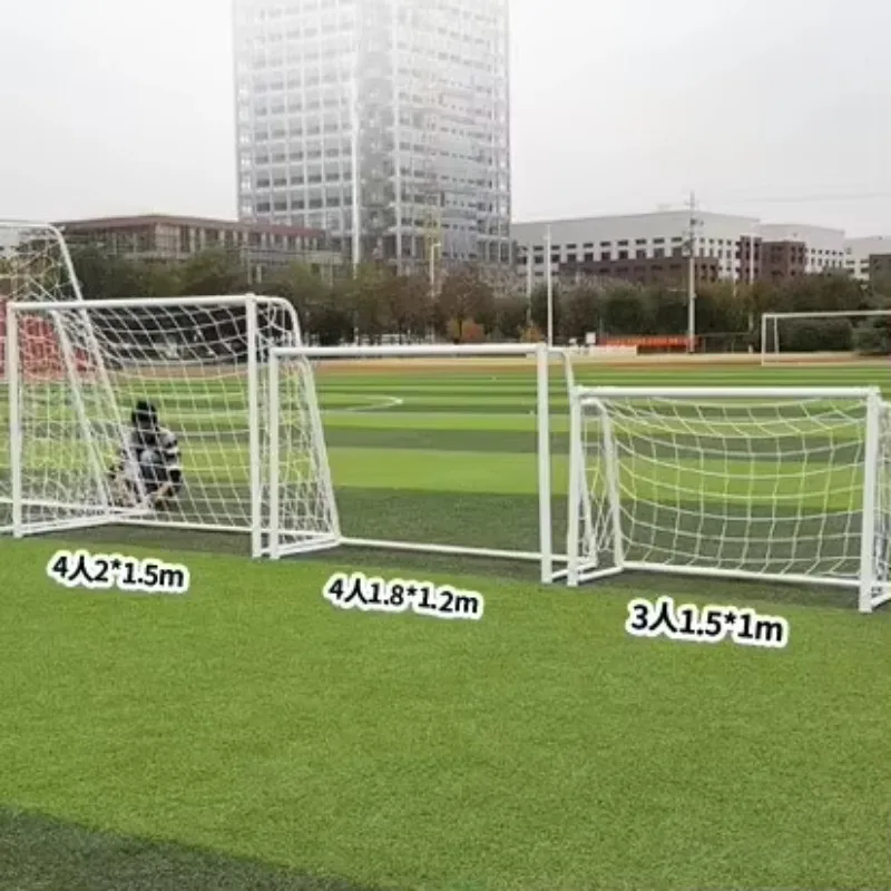 

Four Person Outdoor Football Door Gate Small Soccer Goals Set Steel Portable For Kids