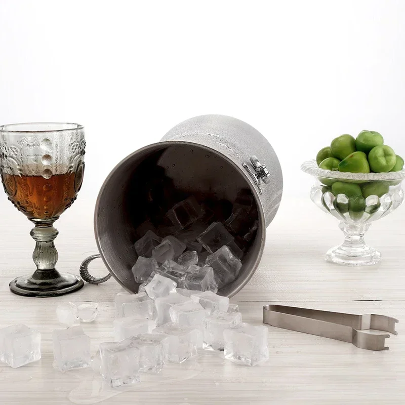 

Thickened double wall stainless steel ice bucket bar commercial champagne barrel wine beer KTV ice bucket cooler wine wine bag