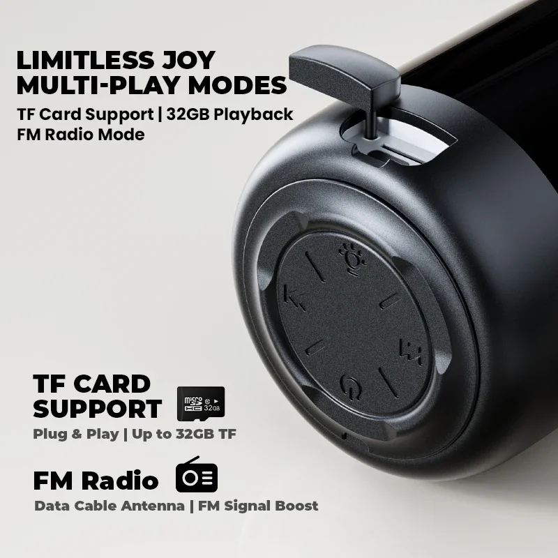 Настольный магнитный держатель для телефона 4 в 1, ритмическая лампа RGB, Bluetooth 5,3, динамик, радио, 3D стереоскопический звук для всех креплений для мобильного телефона