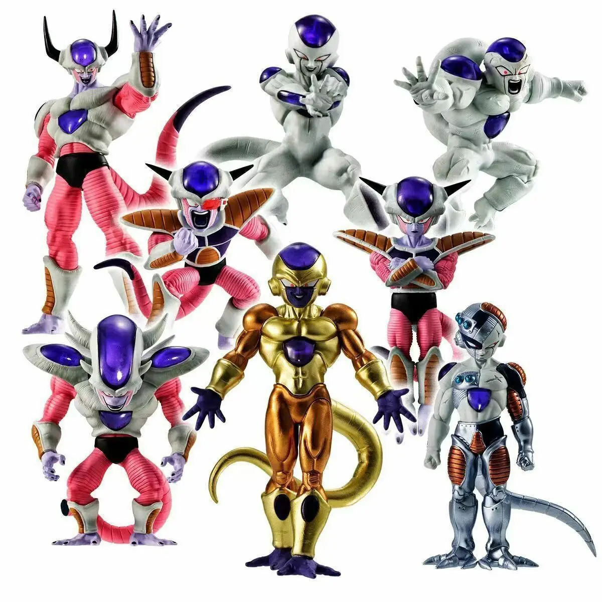 

Hot 8pcs Dragon Ball Z Frieza Freezer Anime Figures Figurine Pvc Statue Model Doll Collection Decoration toys