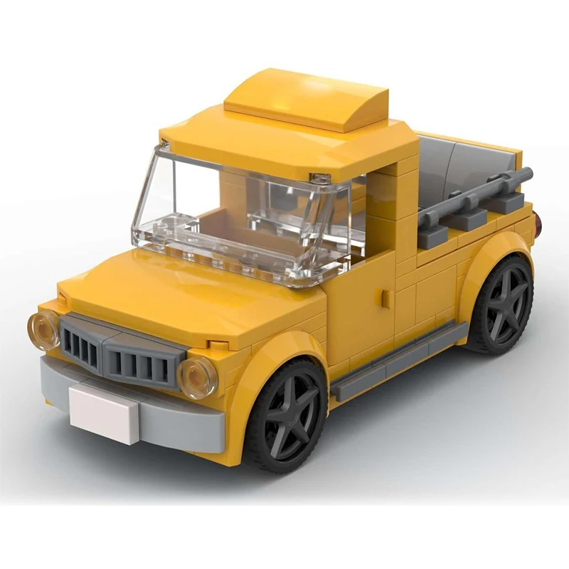 City Car Model MOC Building Bricks Construction Service Pick-Up Modular Technology Gifts Holiday Assemble Children Toys Suit