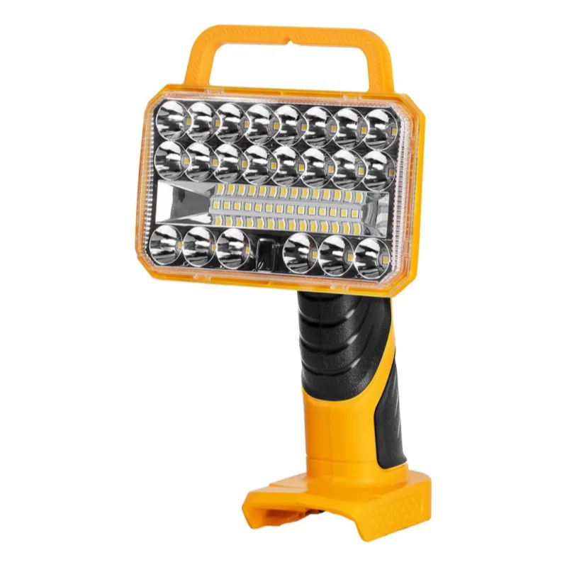 

Беспроводной светодиодный рабочий фонарь 18 Вт, 2000 лм для Dewalt 20V MAX, 3 режима яркости, 90° ° Регулируемая головка, USB-порт 5В/2.1А (без батареи)