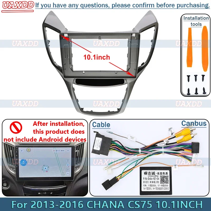 

For 2013-2016 CHANA CS75 10.1inch Radio Android Stereo Frame Panel Fascia Dashboard Audio Multimedia Player Screen Cable Canbus