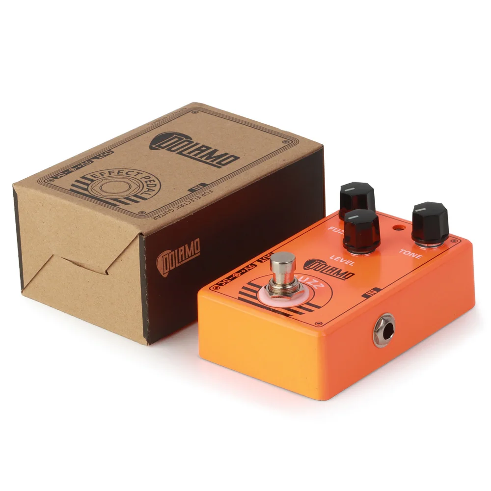 Caline D-2 Pedal gitar Dolamo Pedal efek gitar elektrik Fuzz Pedal Bypass sejati bersih untuk menengah Fuzz Level Tone Kontrol bulu halus