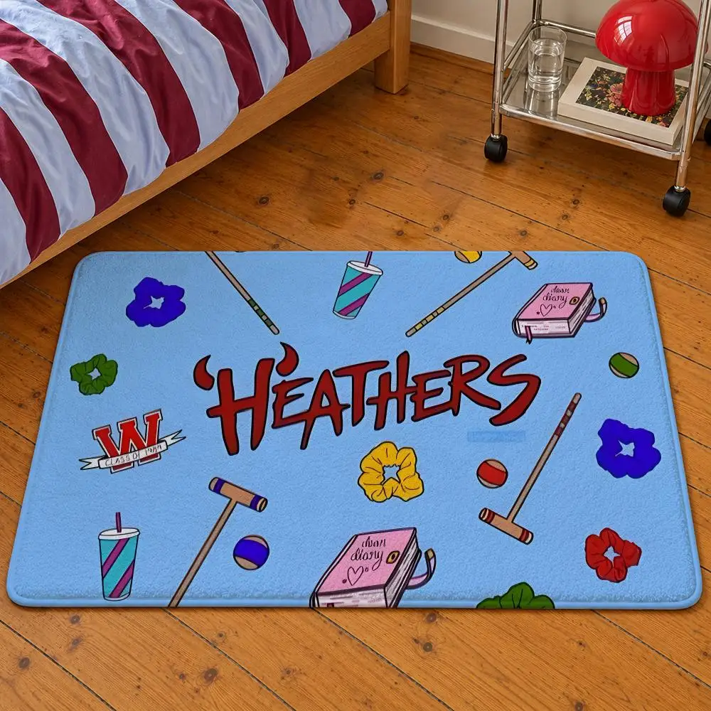 Movie Heathers Veronica Sawyer J.D. Floor Mat Soft Flannel Entrance Doormat Non-Slip Washable Rug For Bedroom Kitchen Home Decor