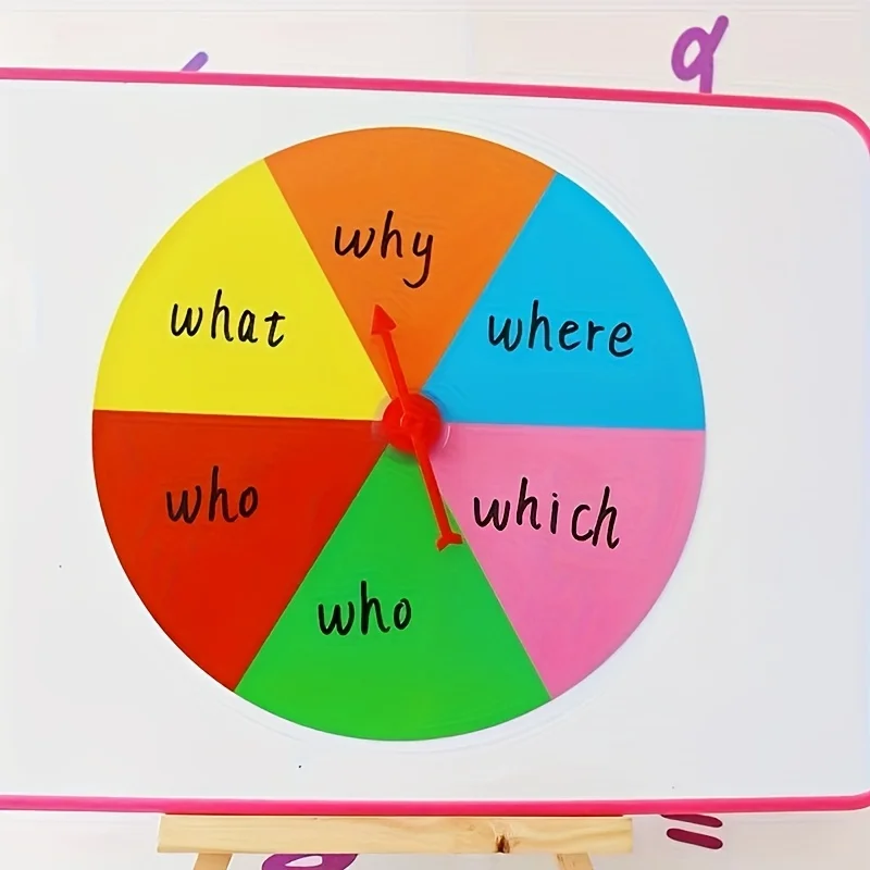 مجموعة واحدة من الدوار المغناطيسي الملون |   أداة ألعاب تعليمية للفصل الدراسي مع سطح قابل للمسح، تتضمن مؤشر وعلامة