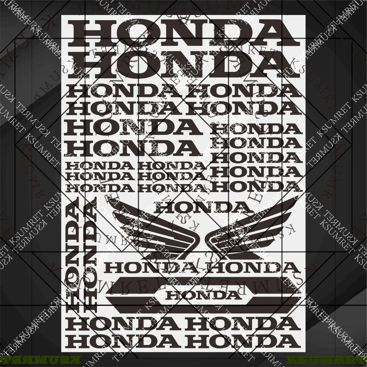 For Honda Motorcycle Sticker Decals Helmet Logo Set image 2