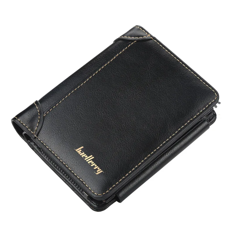 

2024 New Styles Men's Wallet Wholesale Multi Card Vertical Zipper Buckle Zero Wallet Short Wallet