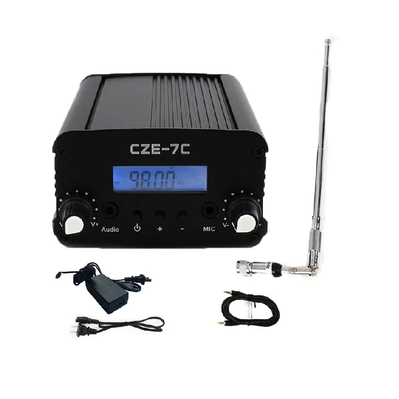 CZE-7C 1W/7W Wireless Home Theatre System High Power Stereo FM Broadcast Transmitter kit