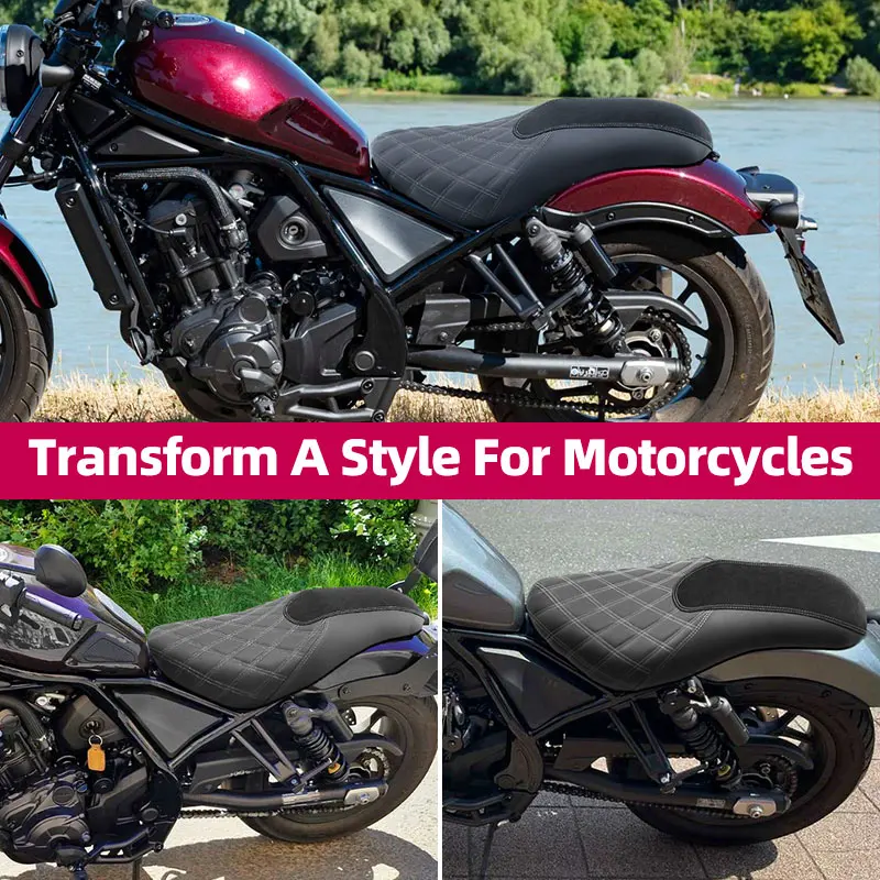 For Honda Rebel CMX 1100 CM1100 CMX1100 2021 2022 2023 2024 2025 Motorcycle Seat Cushion Rider Passenger Two-Up Seat Cushion