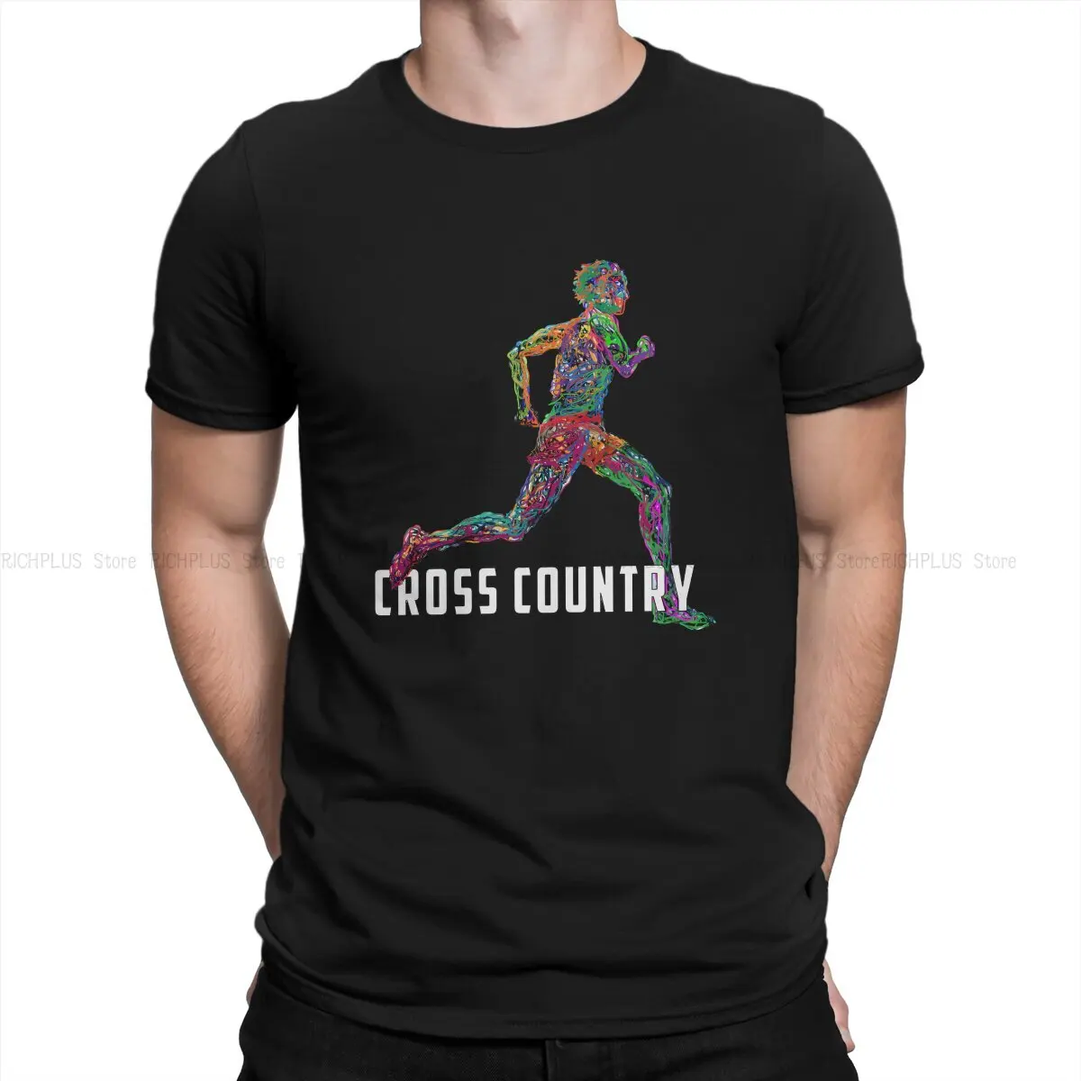 Running Fitness Sports Men's TShirt Wired to Run Cross Country Distinctive T Shirt Original Streetwear Hipster