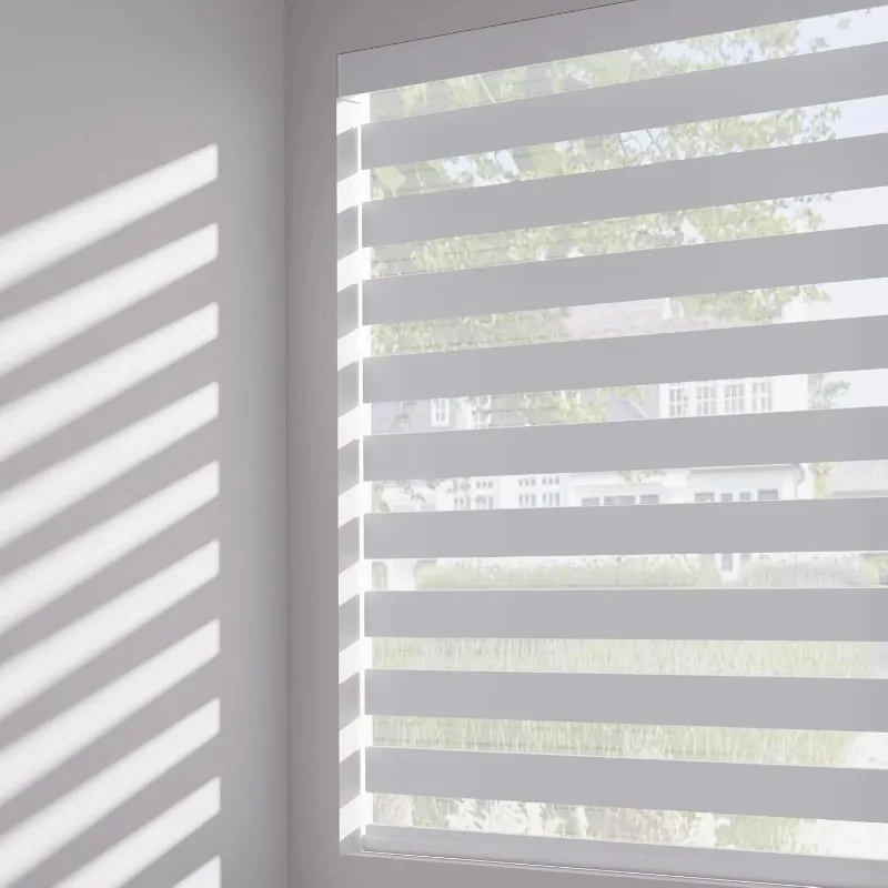 

【Fashionable】Custom Size Roller Shades Motorized Window Blinds Blackout Blinds Shades Day And Night Roller Blinds For Wind
