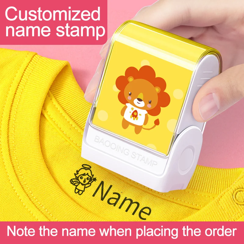 

Custom Children's Stamp-Personalized Washable Ink Seal for School Essentials,Waterproof Travel-Size Gift with Reusable Name Tag