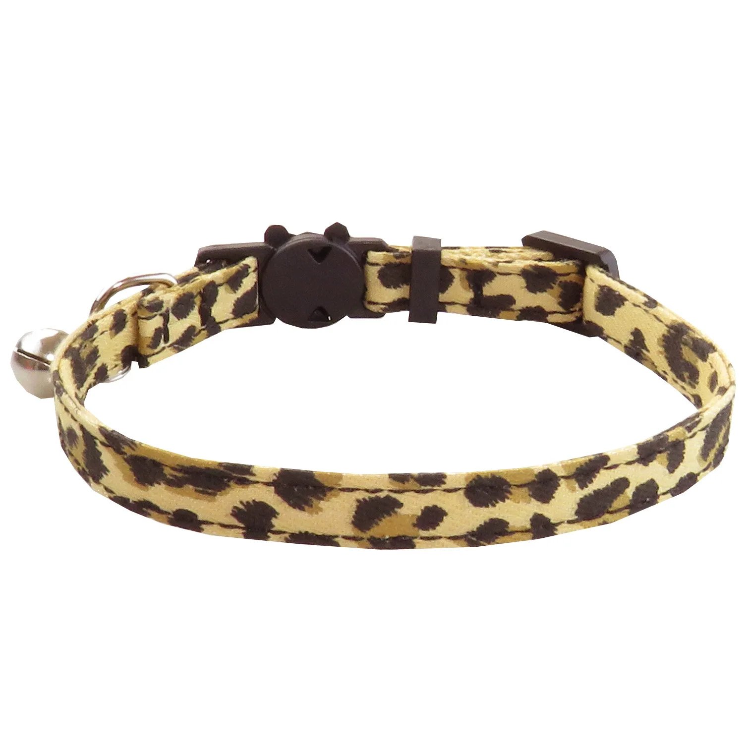 Leopard Print Bowknot Cat Collar Adjustable Buckle Kitty Bow Tie with Bells Puppy Chihuahua Small Dogs Collars Pets Supplies