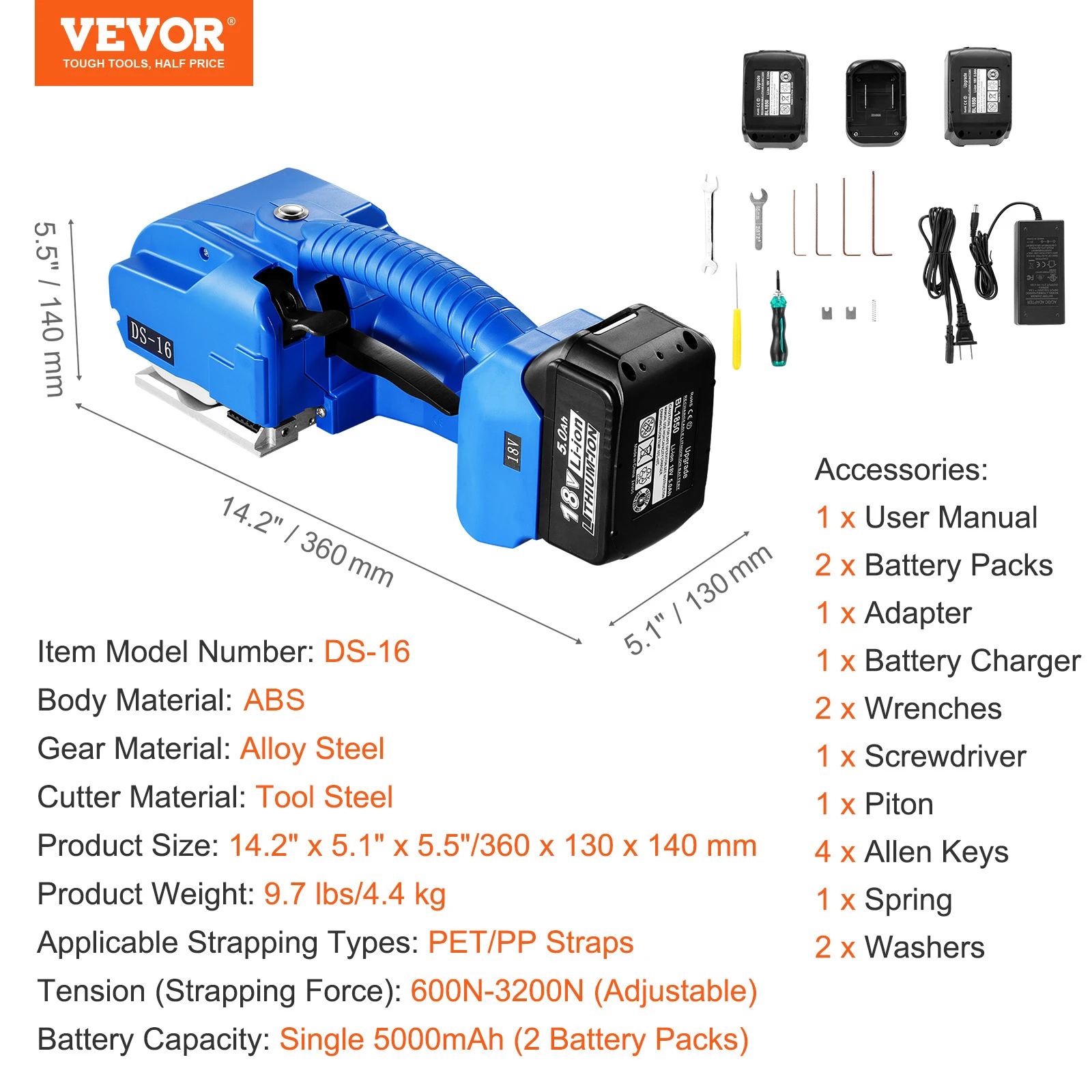 semi-automatic tobacco case strapper SucceBuy Automatic Electric Strapping Machine Portable Powered Banding Tool  for 0.35