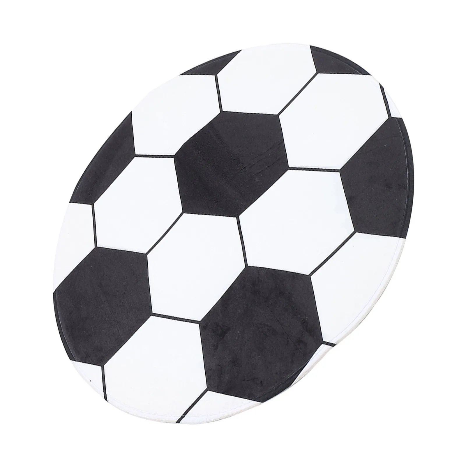 Round Football Rug Soft Comfortable Chair Mat for Kids Bedroom Living Room Floor Protective Carpet Gaming Office Floor Mat