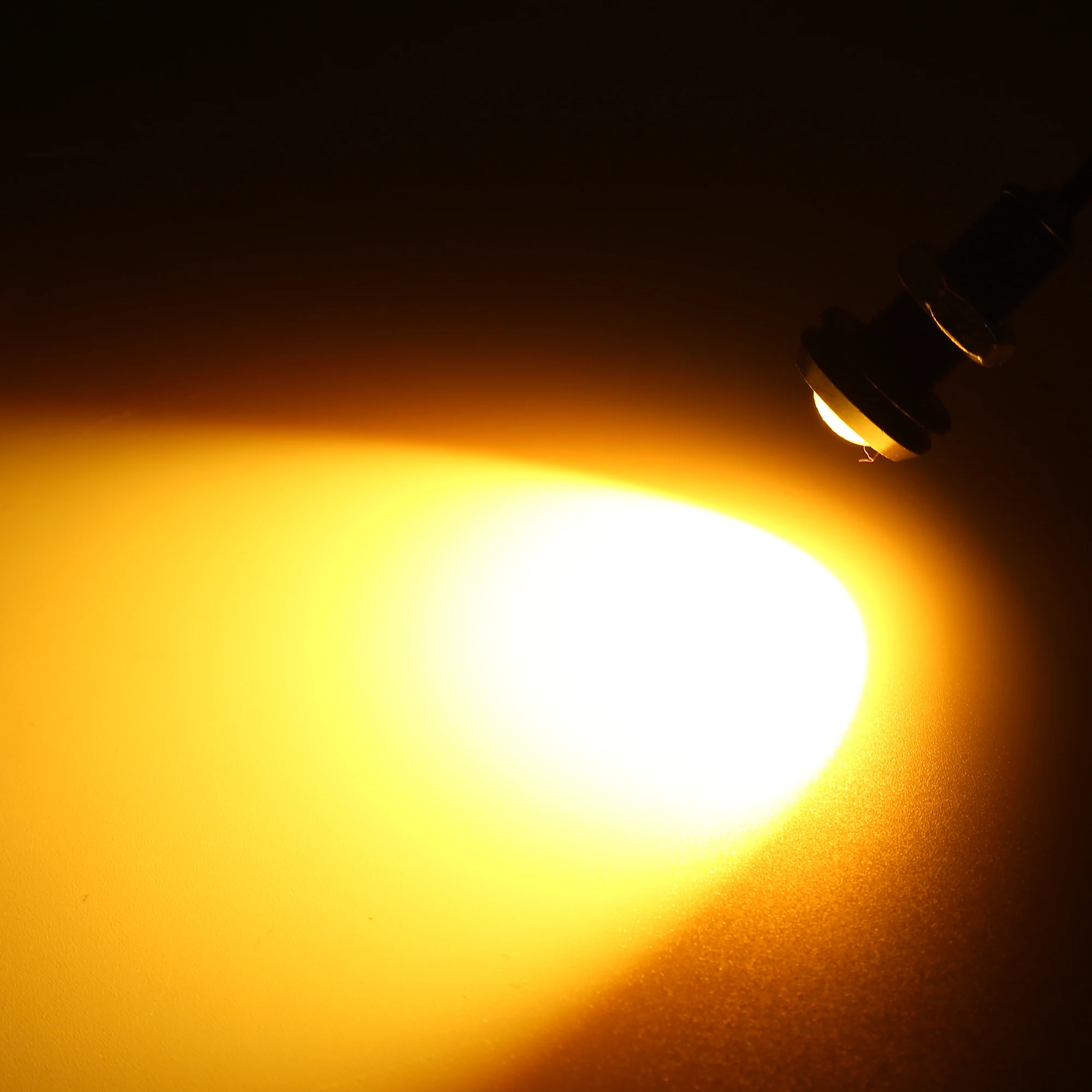 10 Uds 0,7 pulgadas/18mm Mini coche ojo de águila DRL luces de circulación diurna LED 12V señal de estacionamiento de marcha atrás lámparas de