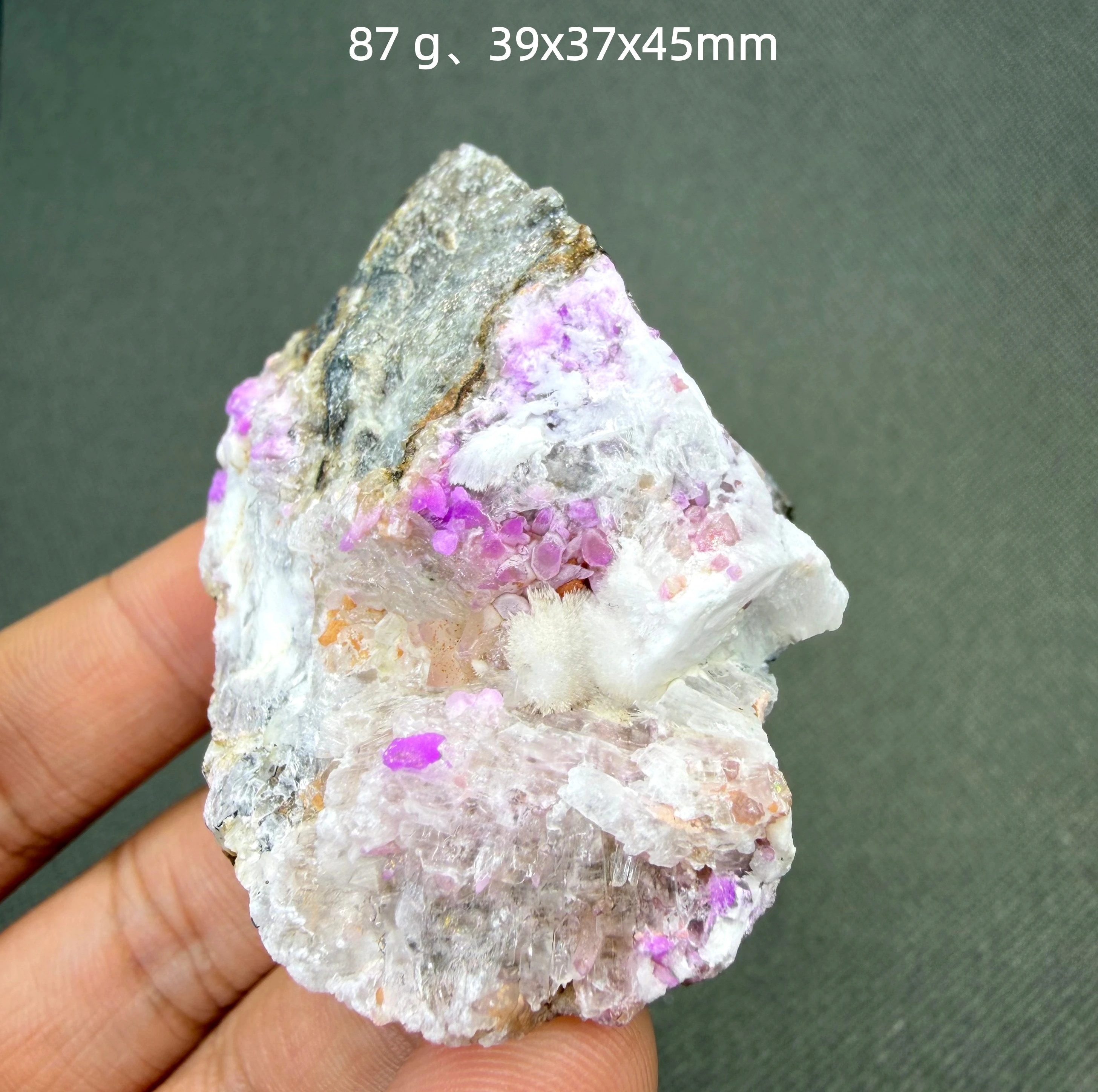 87 g Natural Red Aragonite Symbiotic with gypsum Crystal Cluster Radiating Needles Mineral Specimen Rare