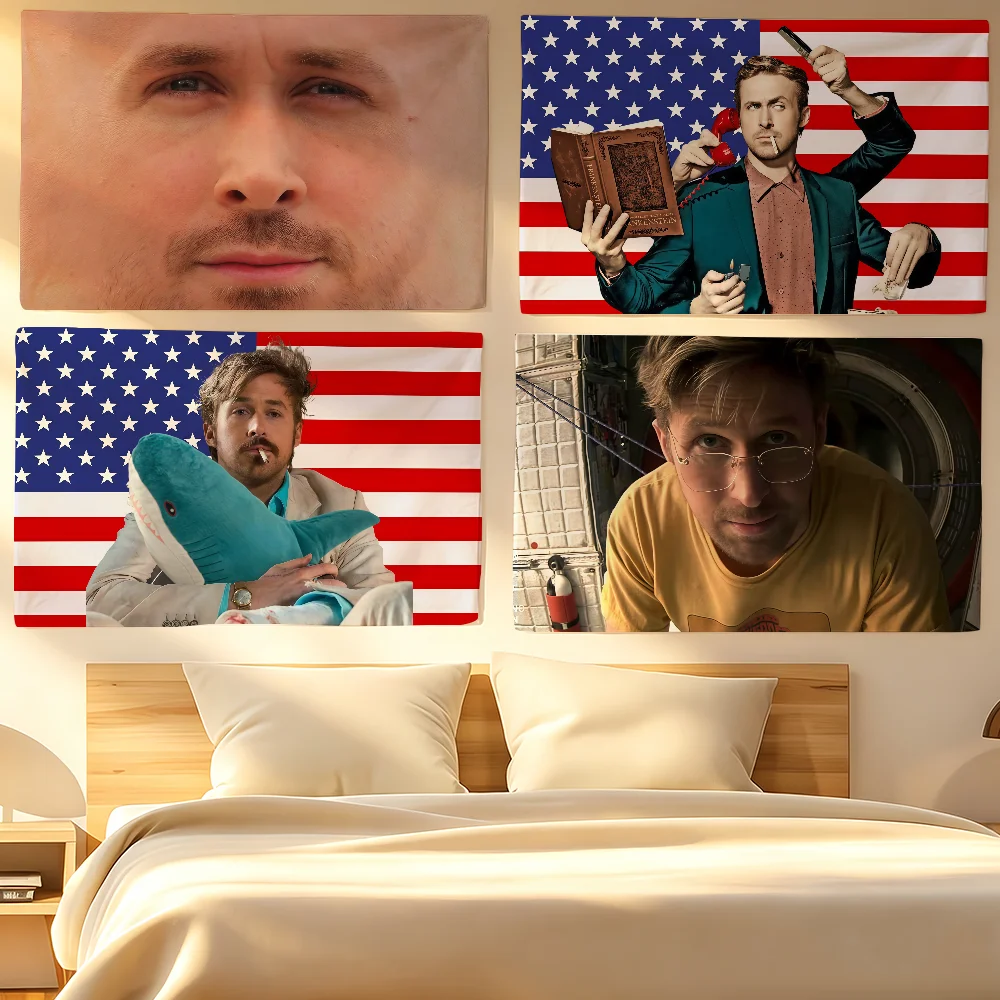 Canadian actor R-Ryan G-Gosling flag For Living Room Home Dorm Decor Wall Outdoor Camping Party Banner Gifts