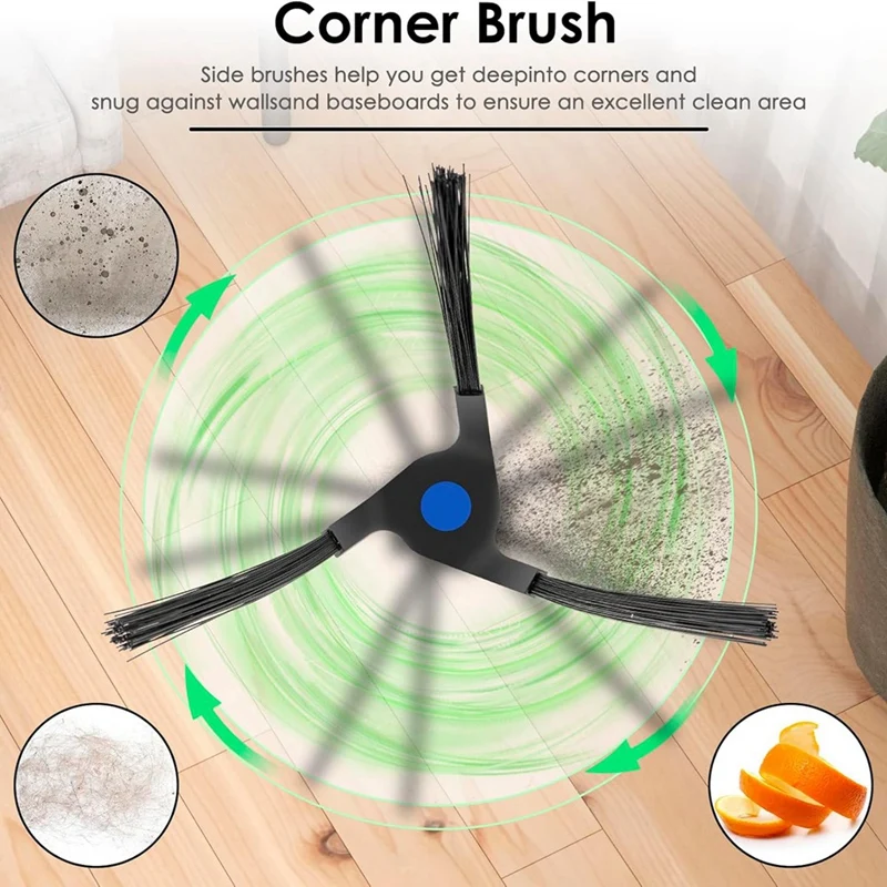 Piezas de repuesto de cepillos laterales para ECOVACS DEEBOT X2 Omni / X2 Pro / X2, accesorio de cepillo lateral de repuesto de aspiradora robótica