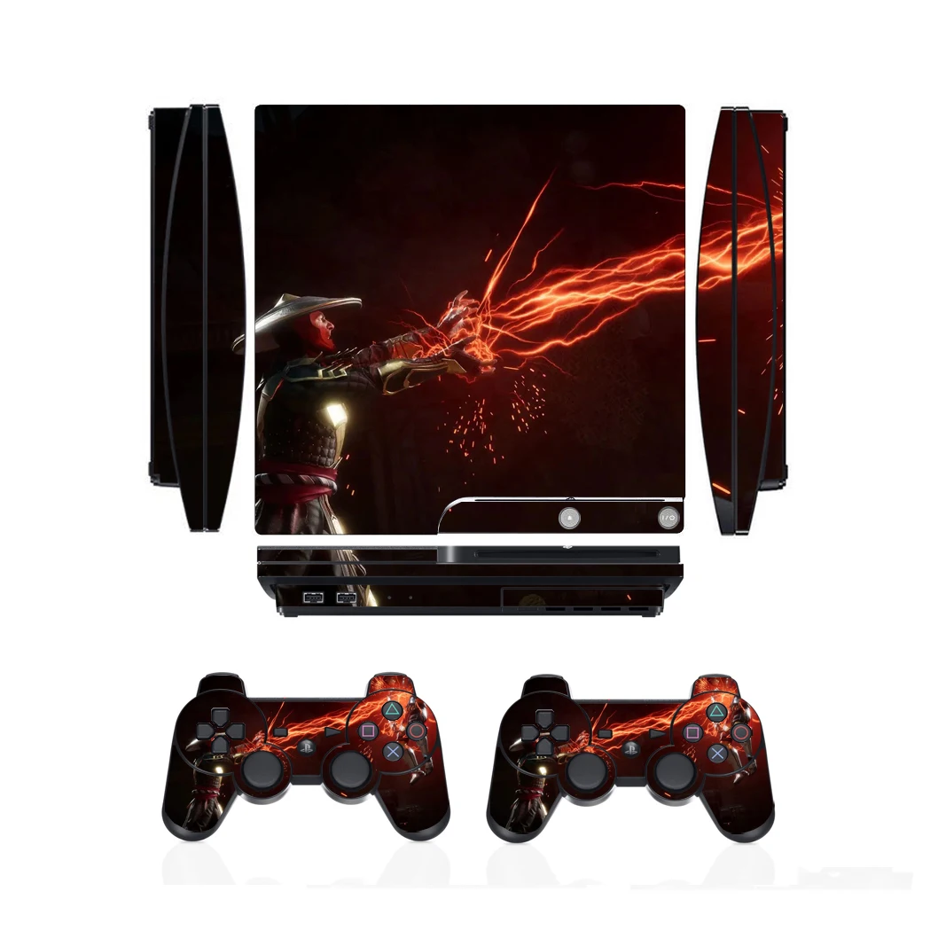 2601 skóra winylowa ochraniacz w formie naklejki na Sony PS3 Slim PlayStation 3 Slim i 2 kontrolery skórki naklejki