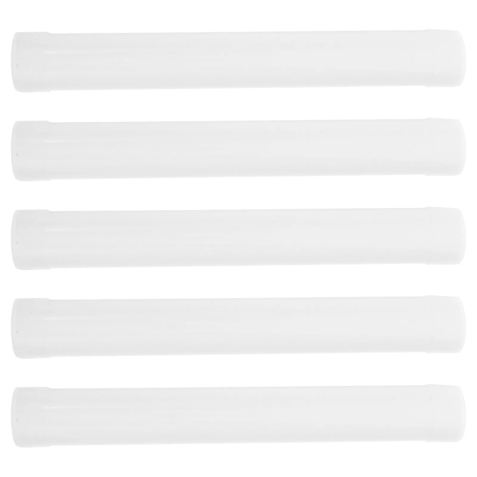 5개입 그림 보관 튜브 PVC 방수 포스터 홀더 31cm 길이 4cm 직경 문서 운반 보호 아트 튜브