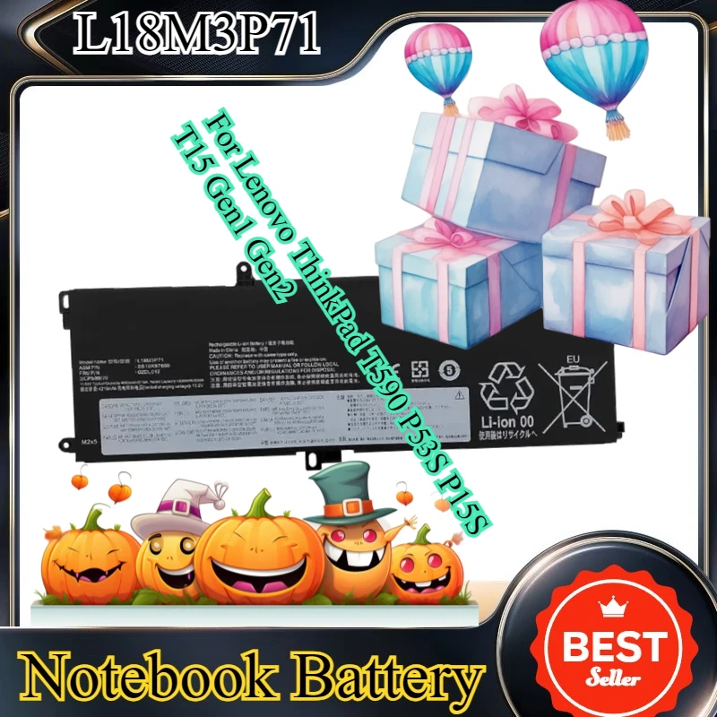 New L18M3P71 Battery For Lenovo ThinkPad T590 P53S P15S T15 Gen1 Gen2 11.52V