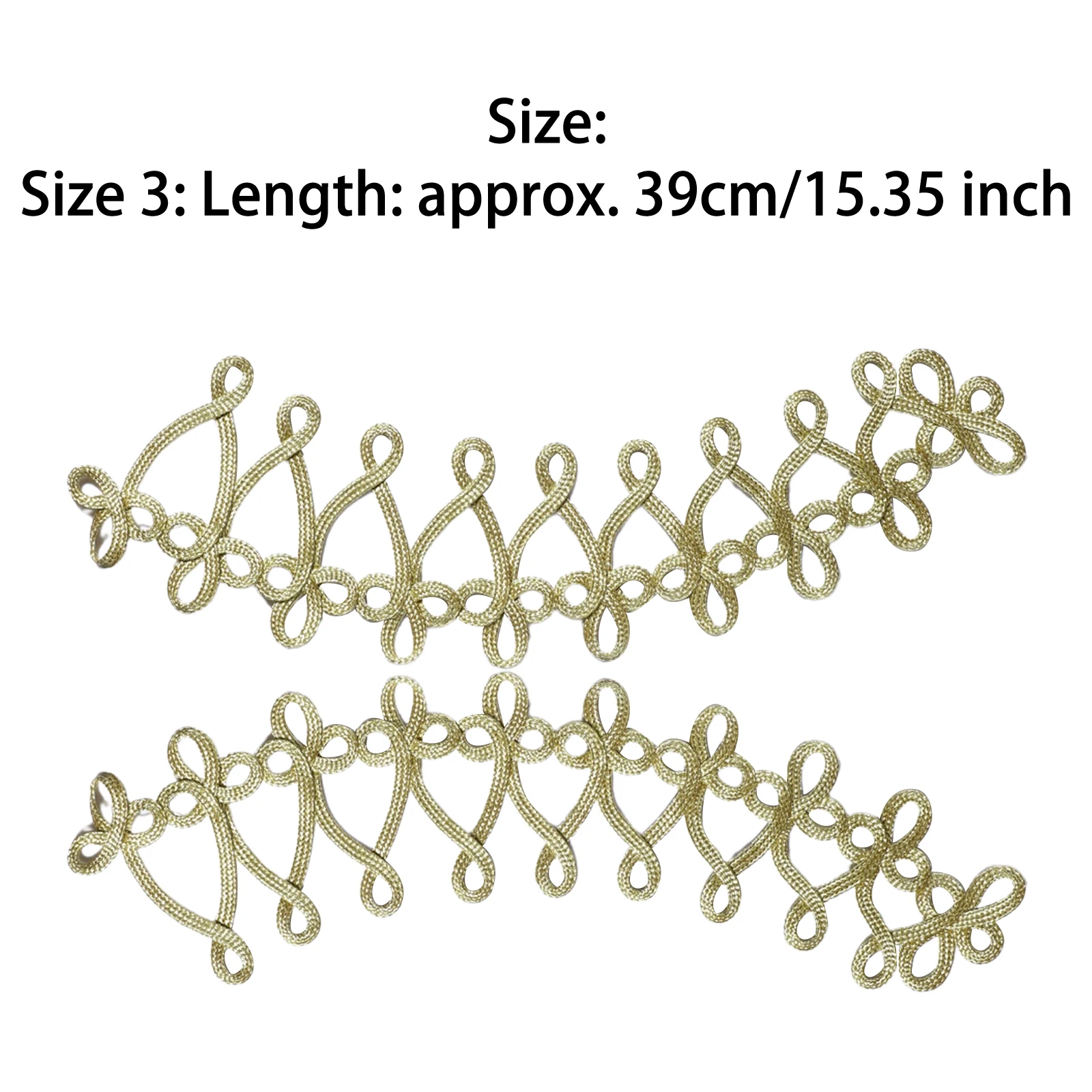 Unisex Embroidery Applique Sew on Patches Handmade Uniform Knot Button Stage Performance Costume Patches Vintage Clothes Patches