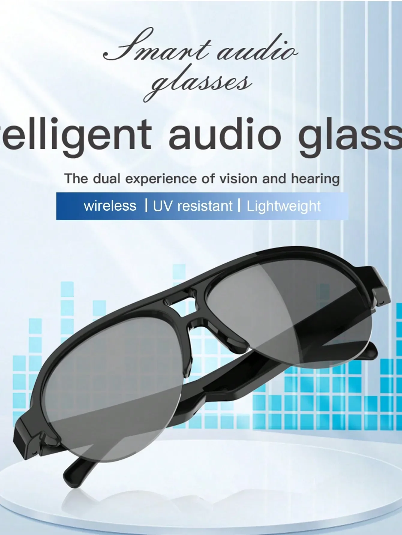 

V5.3 Smart Wireless Glasses - Touch HD Lens, High Fidelity Audio, Wireless Call and Music, Rechargeable Battery, Outdoor Sports