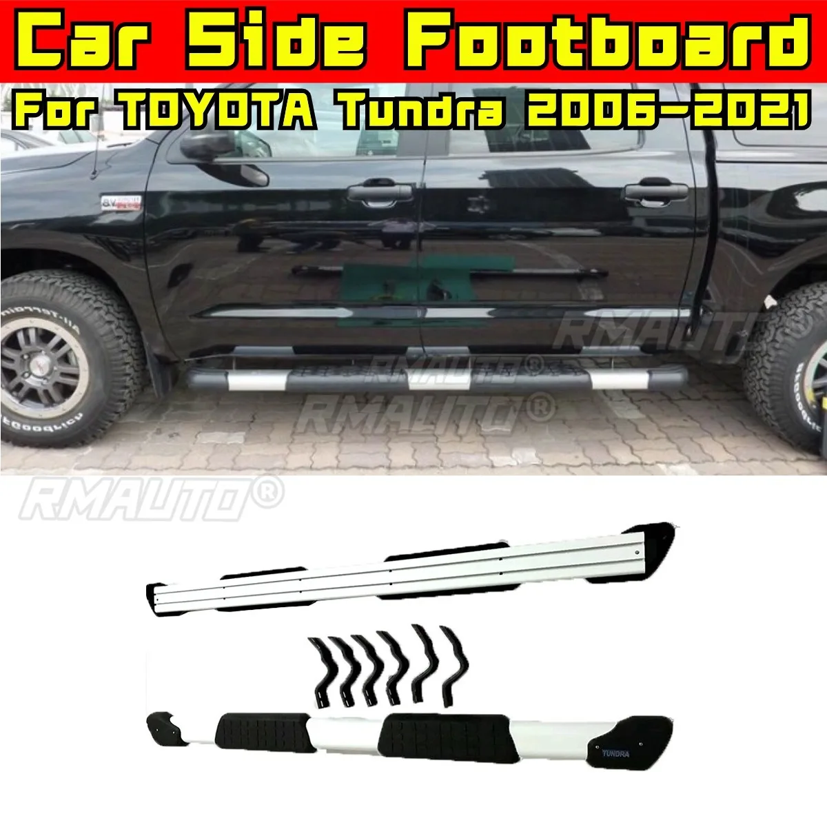 

Для TOYOTA Tundra 2006-2021, для TOYOTA, боковая подножка автомобиля, Шаговая панель, боковой ступенчатый корпус, комплект для ходовой панели, детали для модификации