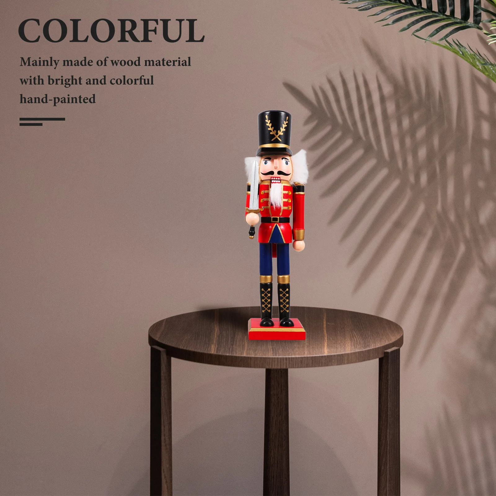 

Nutcracker Ornament Decoration Statue Decorate Puppet Figure Desktop Nutcrackers Craft Wood Decorative
