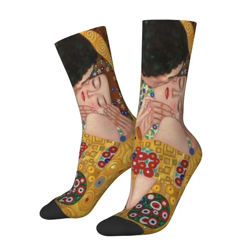 

Custom The Kiss By Gustav Klimt Dress Socks Mens Womens Warm Fashion Novelty Painting Art Crew Socks